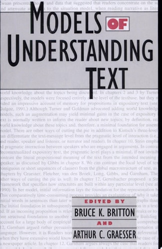 Models of Understanding Text