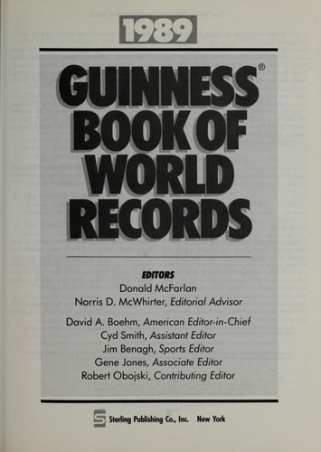 Guinness Book of World Records 1989