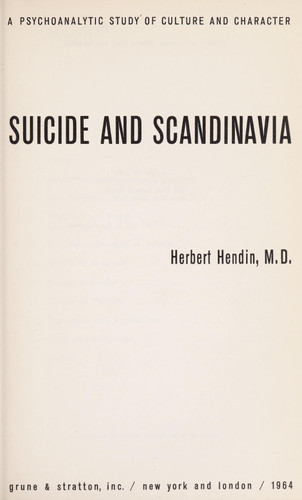 Suicide and Scandinavia