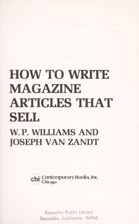 How to write magazine articles that sell