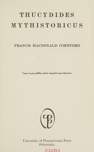 Thucydides Mythistoricus