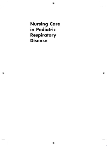 Nursing Care in Pediatric Respiratory Disease