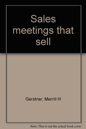 Sales Meetings that Sell