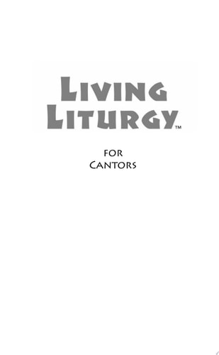 Living Liturgy for Cantors Year C (2016)