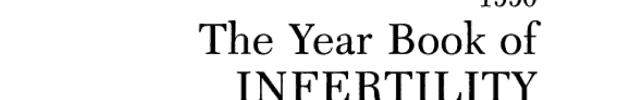 Year Book of Infertility 1990