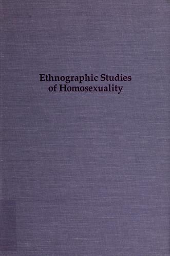 ETHNO STUDIES HOMOSEXUALITY (Studies in Homosexuality, Vol 2)