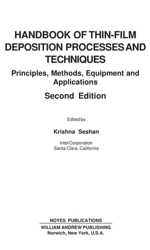 Handbook of Thin Film Deposition