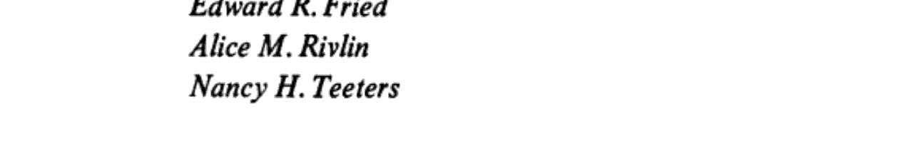 Setting National Priorities The 1973 Budget
