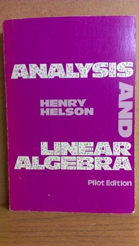 Analysis and Linear Algebra