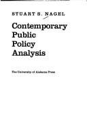 Contemporary Public Policy Analysis