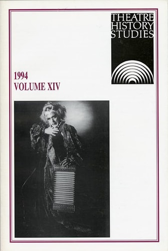 Theatre History Studies 1994
