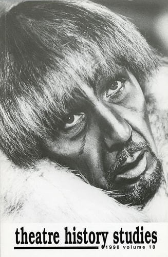Theatre History Studies, 1998