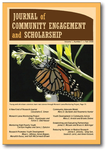 Journal of Community Engagement and Scholarship, Vol 1 No 1 Fall 2008