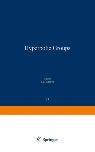 Sur Les Groupes Hyperboliques D'Apres Mikhael Gromov