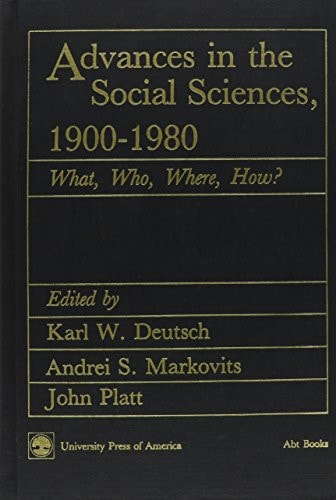 Advances in the Social Sciences 1900-1980