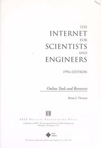 The Internet for Scientists and Engineers Online Tools and Resources