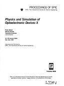 Physics and Simulation of Optoelectronic Devices X 21-25 January, 2002, San Jose, [California], USA
