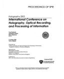 International Conference on Holography, Optical Recording, and Processing of Information