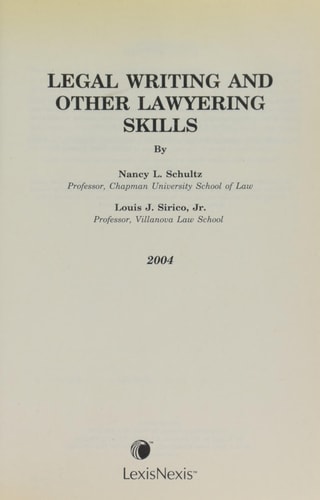 Legal Writing and Other Lawyering Skills