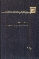 Seven Papers Translated from the Russian (AMERICAN MATHEMATICAL SOCIETY TRANSLATIONS SERIES 2) (English and Russian Edition)
