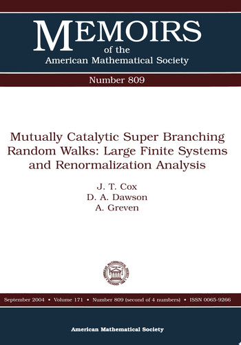 Mutually Catalytic Super Branching Random Walks: Large Finite Systems and Renormalization Analysis Large Finite Systems and Renormalization Analysis