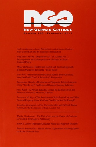 Nazi-looted Art and Its Legacies
