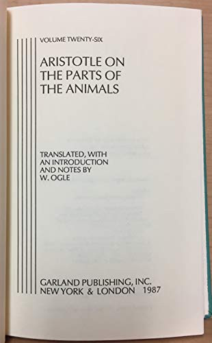 ARISTOTLE PARTS OF ANIMALS