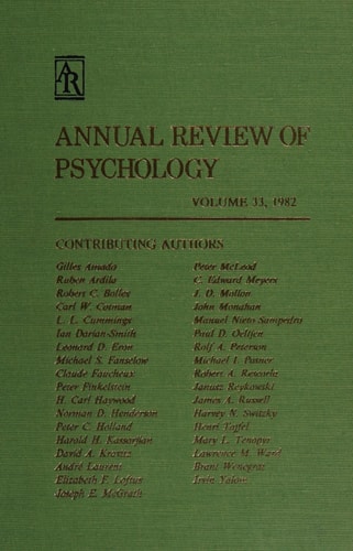 Annual Review of Psychology 1982