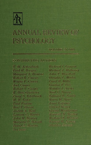 Annual Review of Psychology Volume 35, 1984