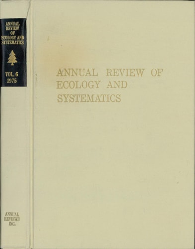 Annual Review of Ecology and Systematics