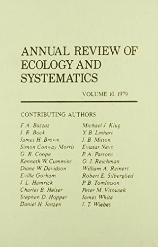 Annual Review of Ecology and Systematics