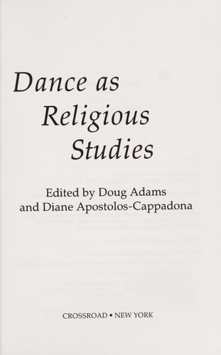 Dance As Religious Studies