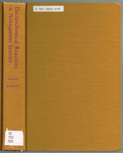 Electrochemical Reactions in Nonaqueous Systems