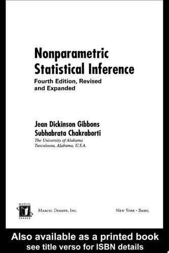 Nonparametric Statistical Inference