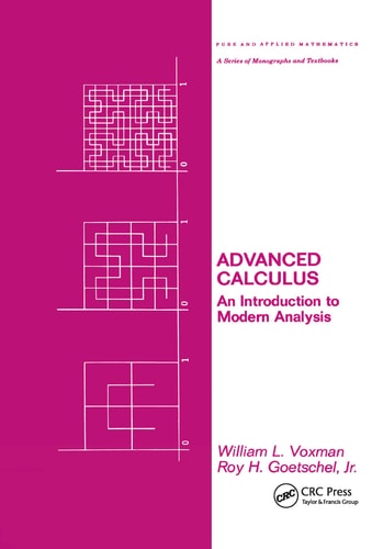 Advanced Calculus An Introduction to Modern Analysis