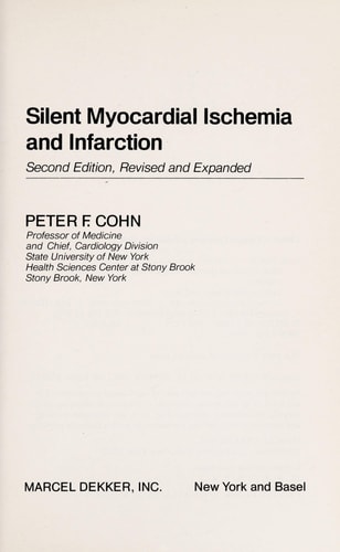 Silent myocardial ischemia and infarction (Medical Toxicology)