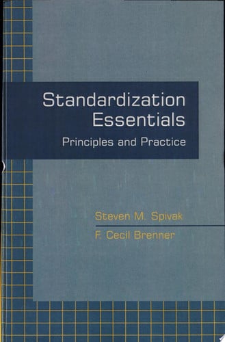 Standardization Essentials Principles and Practice