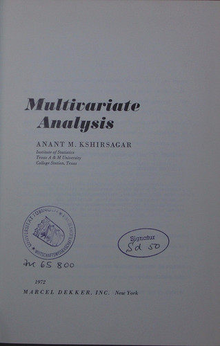 Multivariate Analysis, Second Edition