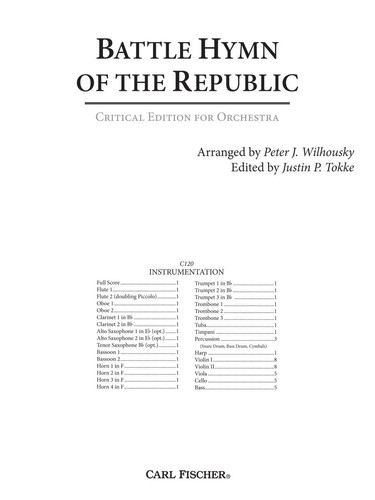 Battle Hymn of the Republic: Critical Edition for Orchestra