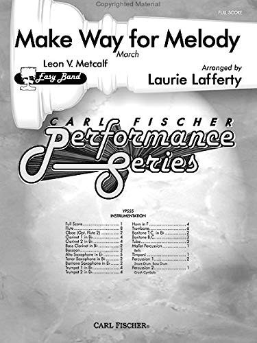 MAKE WAY FOR MELODY (MARCH) CONCERT BAND/HARMONIE/FANFARE