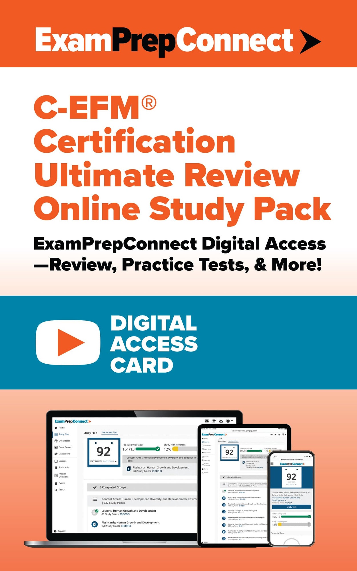 C-EFM® Certification Ultimate Review Online Study Pack (Digital Access Card): ExamPrepConnect Digital Access—Review, Practice Tests, & More!