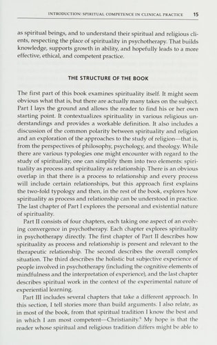 Spiritual Competency in Psychotherapy