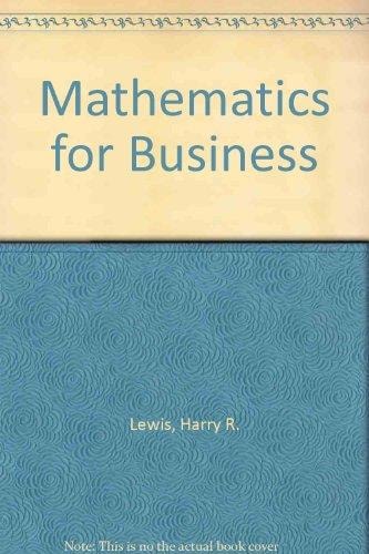 Mathematics for Business