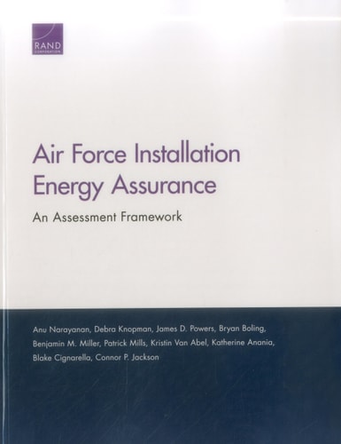 Air Force Installation Energy Assurance An Assessment Framework