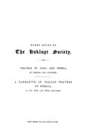 Travels to Tana and Persia