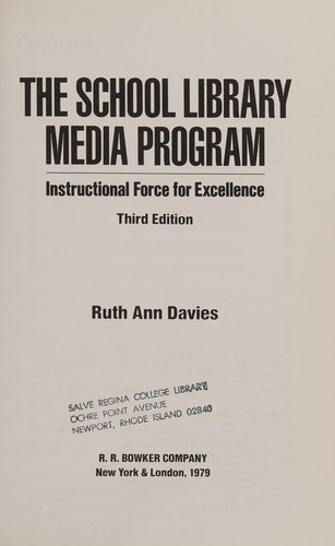 The School Library Media Program: Instructional Force for Excellence