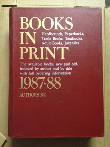 Books in Print 1987-88