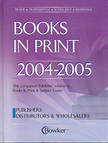 Books in Print Publishers 2004-05