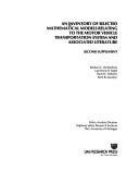 An Inventory of selected mathematical models relating to the motor vehicle transportation system and associated literature ; second supplement