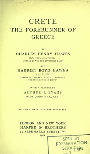 Crete the Forerunner of Greece